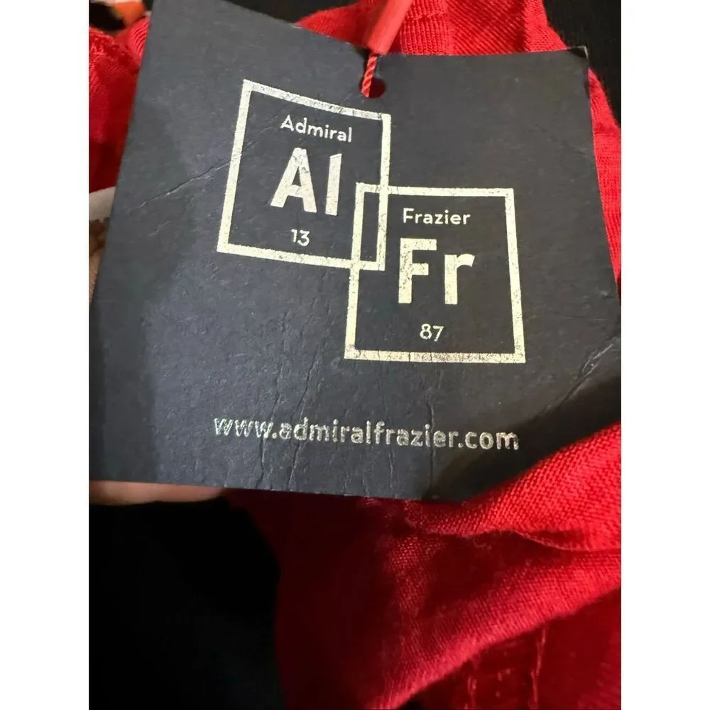Admiral Frazier Red Single Scoop Pullover Mock Neck Shirt Red Size Large NWT